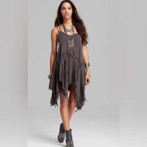 Free People Tattered Up Shred Slip in Charcoal from Revolve.com